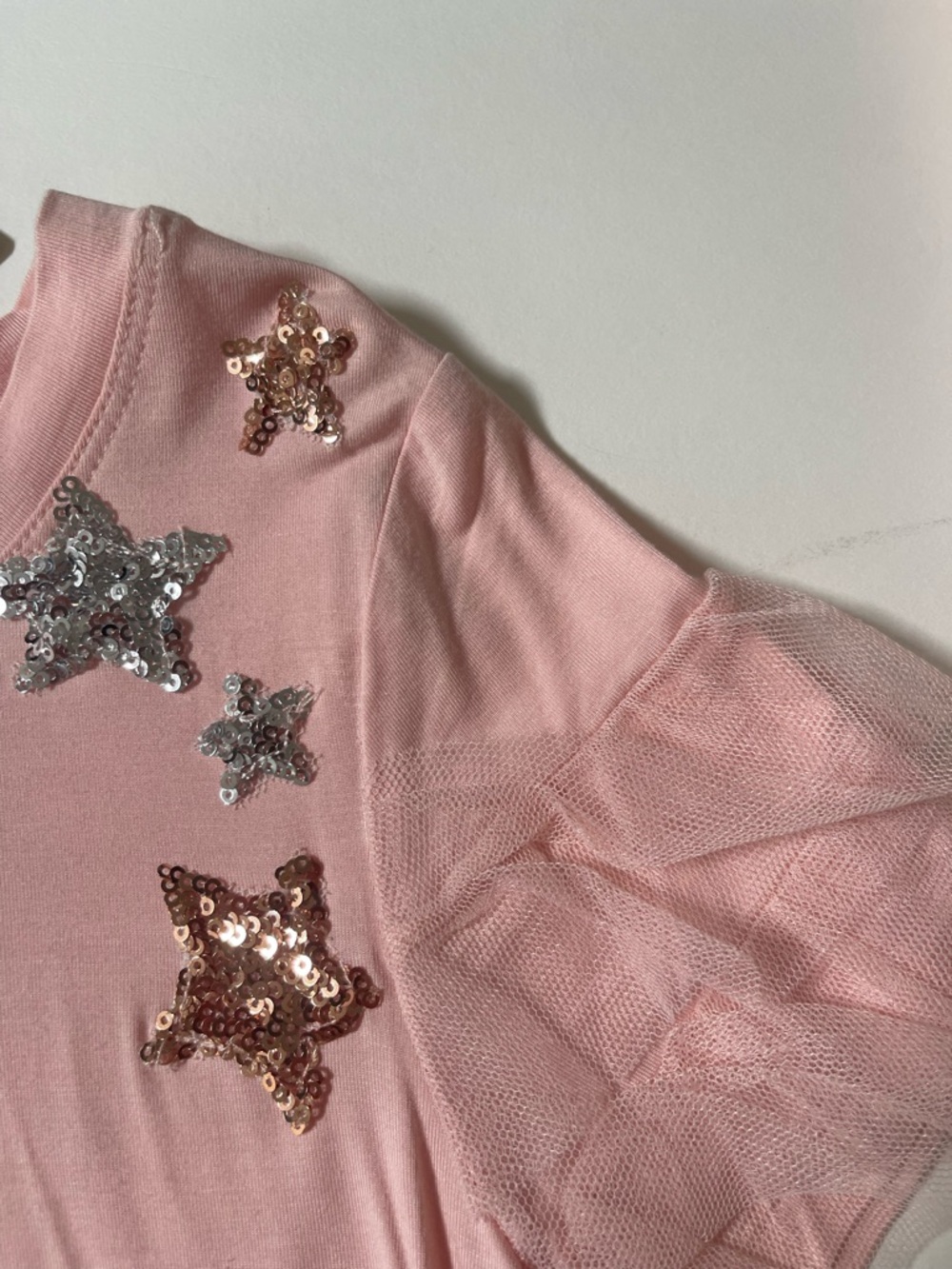 Pink Tulle Star Embellished Skirt Set - Picture 7 of 8